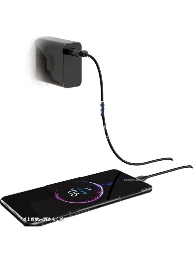 trendsetter كابل بيانات متوافق مع موتورولا من تريندسيتير، شحن سريع 68 واط، مناسب لـ X30/X30 بطل، S30 برو، لينوفو ليجن Y70/Y90، كابل شحن مزدوج الرأس من نوع C للهواتف الذكية - Image 2