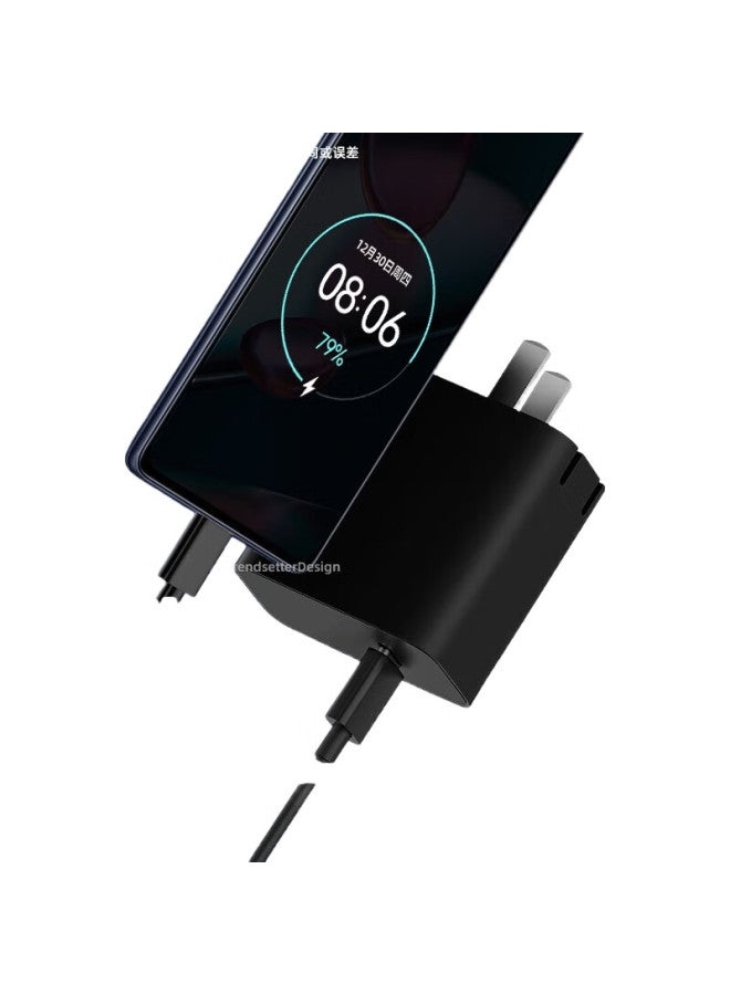 trendsetter كابل بيانات متوافق مع موتورولا من تريندسيتير، شحن سريع 68 واط، مناسب لـ X30/X30 بطل، S30 برو، لينوفو ليجن Y70/Y90، كابل شحن مزدوج الرأس من نوع C للهواتف الذكية - Image 1