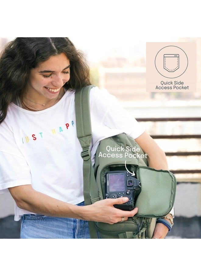 BREVITE - Brevite Jumper Photo Compact Camera Backpack: A Minimalist & Travel-Friendly Photography Backpack Compatible with Both Laptop & DSLR Accessories 18L (Green) - Image 1