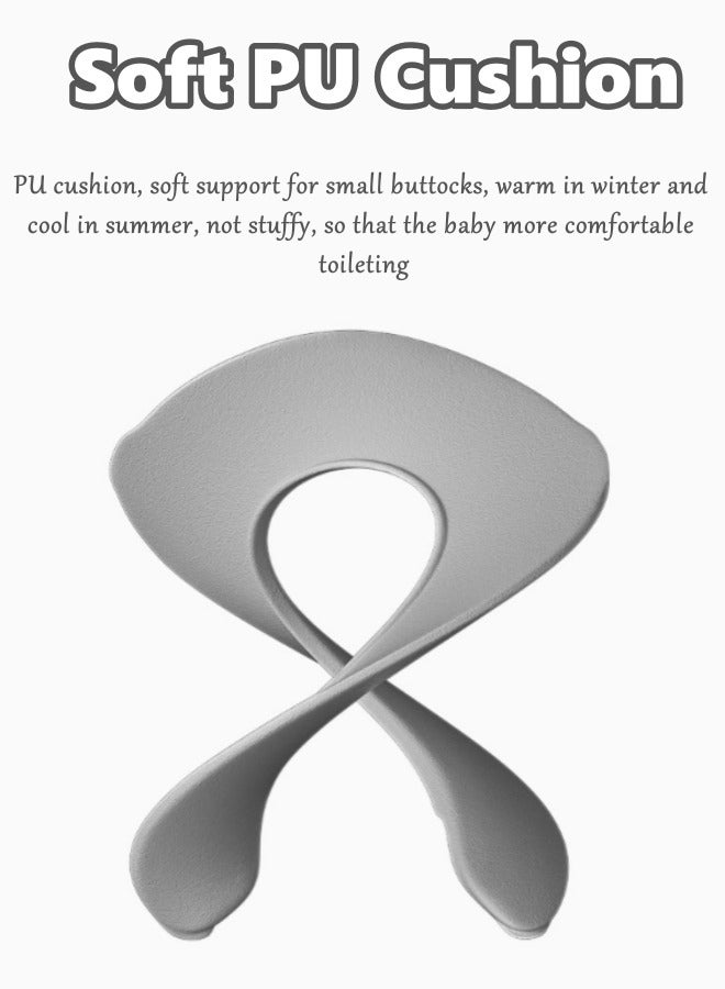 Potty Training Toilet Seat, Toddler Toilet Seat Attachment with Safety Handles, Detachable Soft Cushion, Anti-Slip Design and Splash Guard, Baby Potty Seats for Kids, Boys and Girls - Image 5