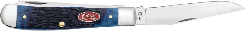 Case WR XX Pocket Knife Navy Blue Jigged Bone Trapper Item #7051 - (6254 SS) - Length Closed: 4 1/8 Inches - Image 4