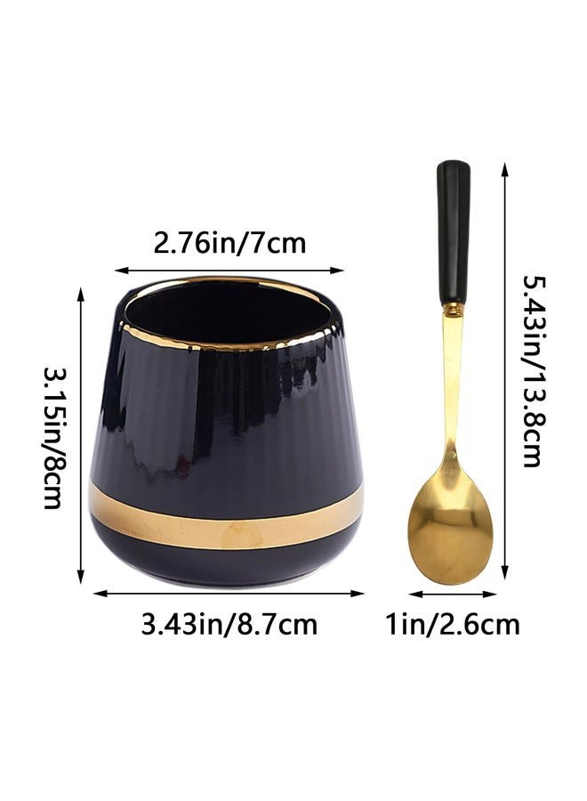 INPROPEXT Coffee Spoons with Holder Gold Black - Image 2
