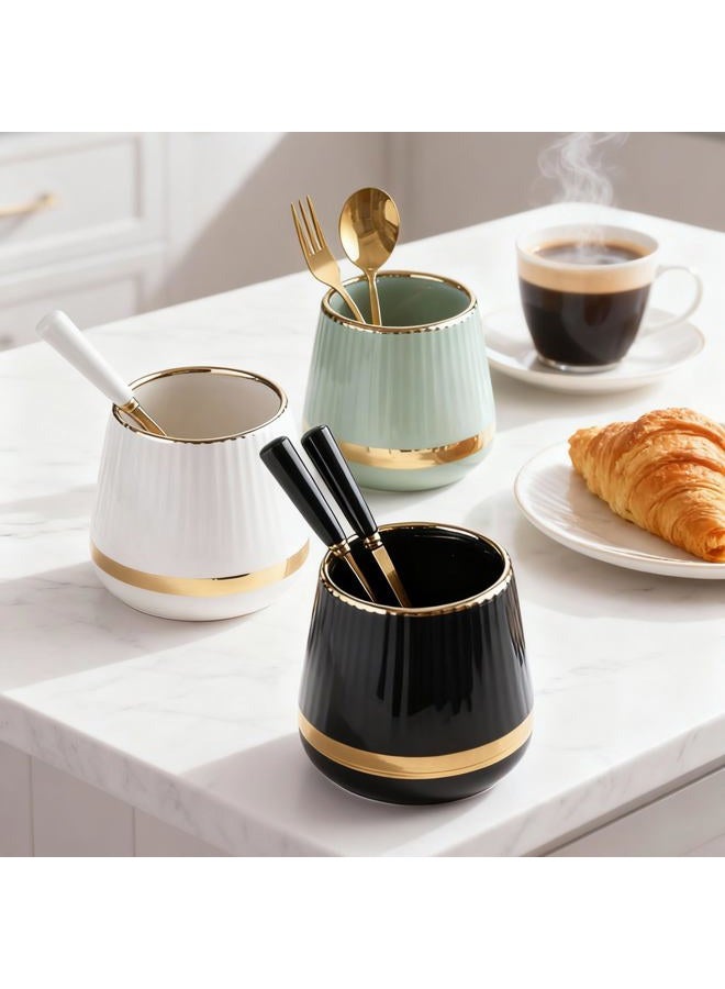 INPROPEXT Coffee Spoons with Holder Gold Black - Image 3