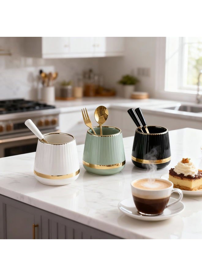 INPROPEXT Coffee Spoons with Holder Gold Black - Image 4