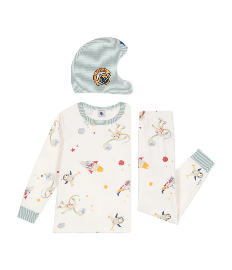 بيتي باتو Children's space print  fancy dress cotton pyjamas