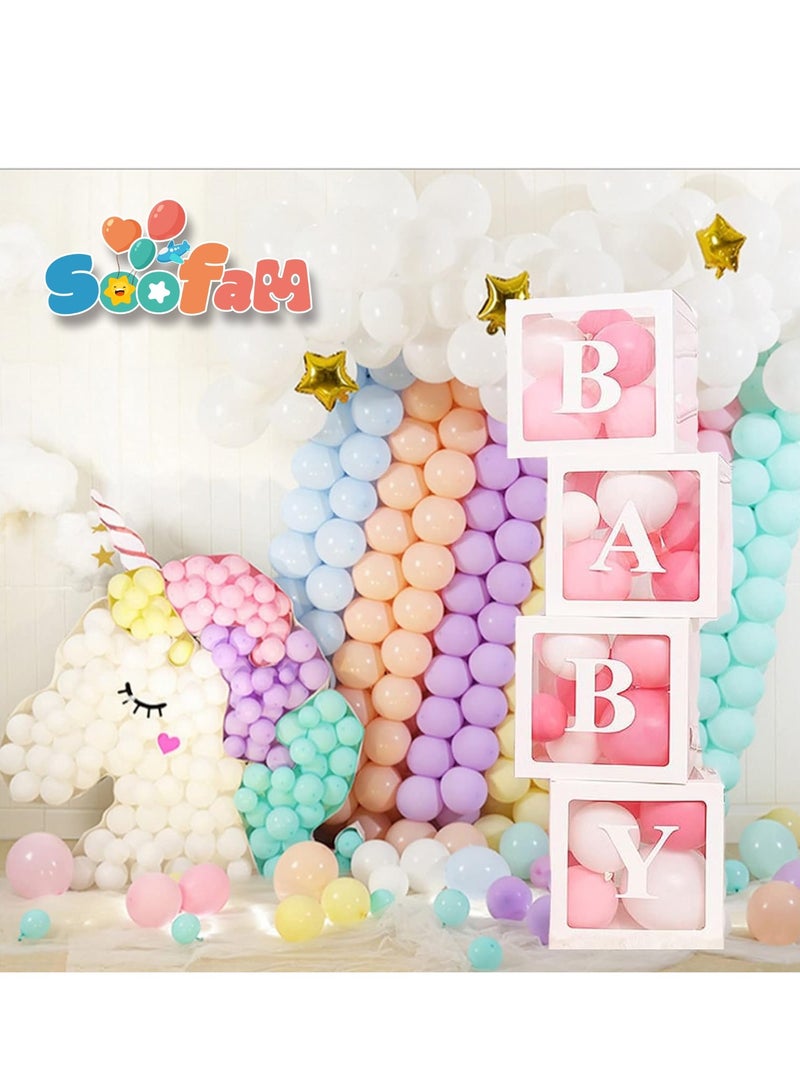 Soofam Birthday Party Decoration Balloon Boxes，Gender Reveal Party Supplies Balloon Boxes with Letter Baby,Baby Boxes for Baby Shower Decorations Bridal Shower Decorations Decor  (BABY) - Image 1