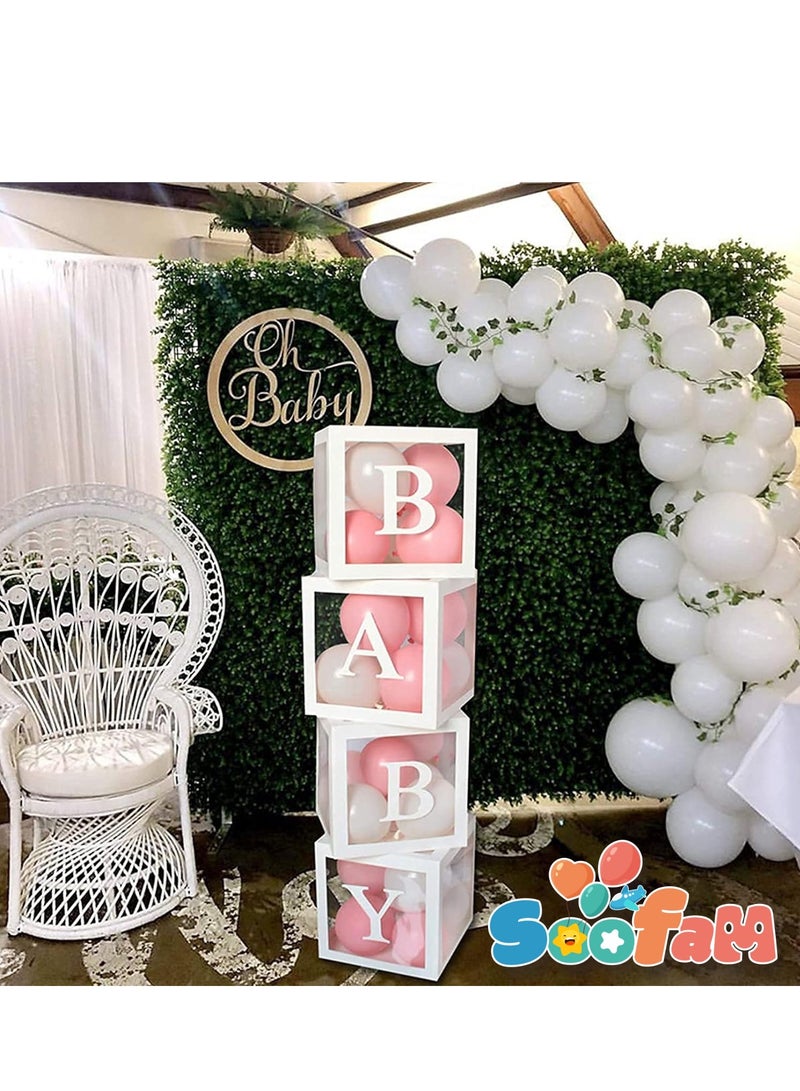 Soofam Birthday Party Decoration Balloon Boxes，Gender Reveal Party Supplies Balloon Boxes with Letter Baby,Baby Boxes for Baby Shower Decorations Bridal Shower Decorations Decor  (BABY) - Image 2