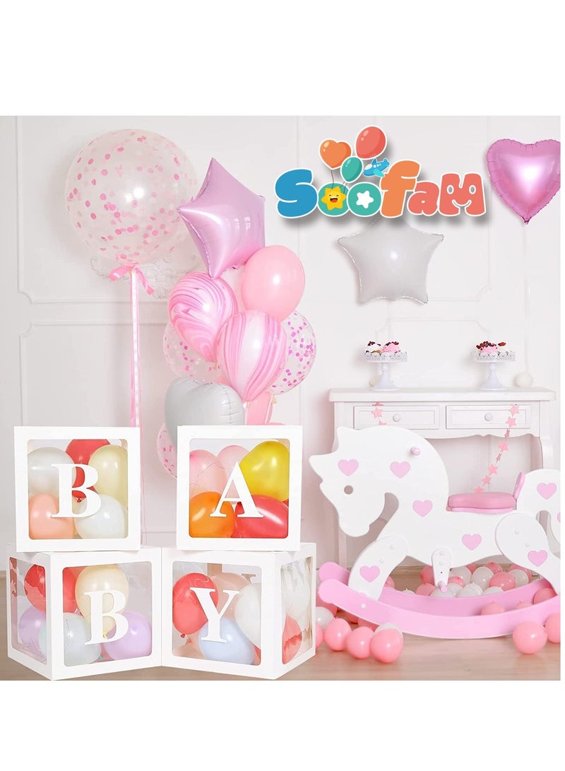 Soofam Birthday Party Decoration Balloon Boxes，Gender Reveal Party Supplies Balloon Boxes with Letter Baby,Baby Boxes for Baby Shower Decorations Bridal Shower Decorations Decor  (BABY) - Image 3