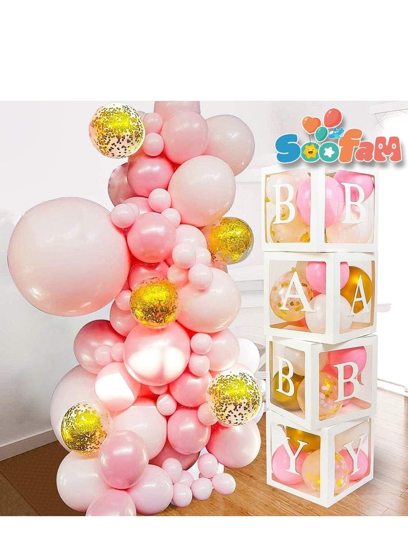 Soofam Birthday Party Decoration Balloon Boxes，Gender Reveal Party Supplies Balloon Boxes with Letter Baby,Baby Boxes for Baby Shower Decorations Bridal Shower Decorations Decor  (BABY) - Image 5