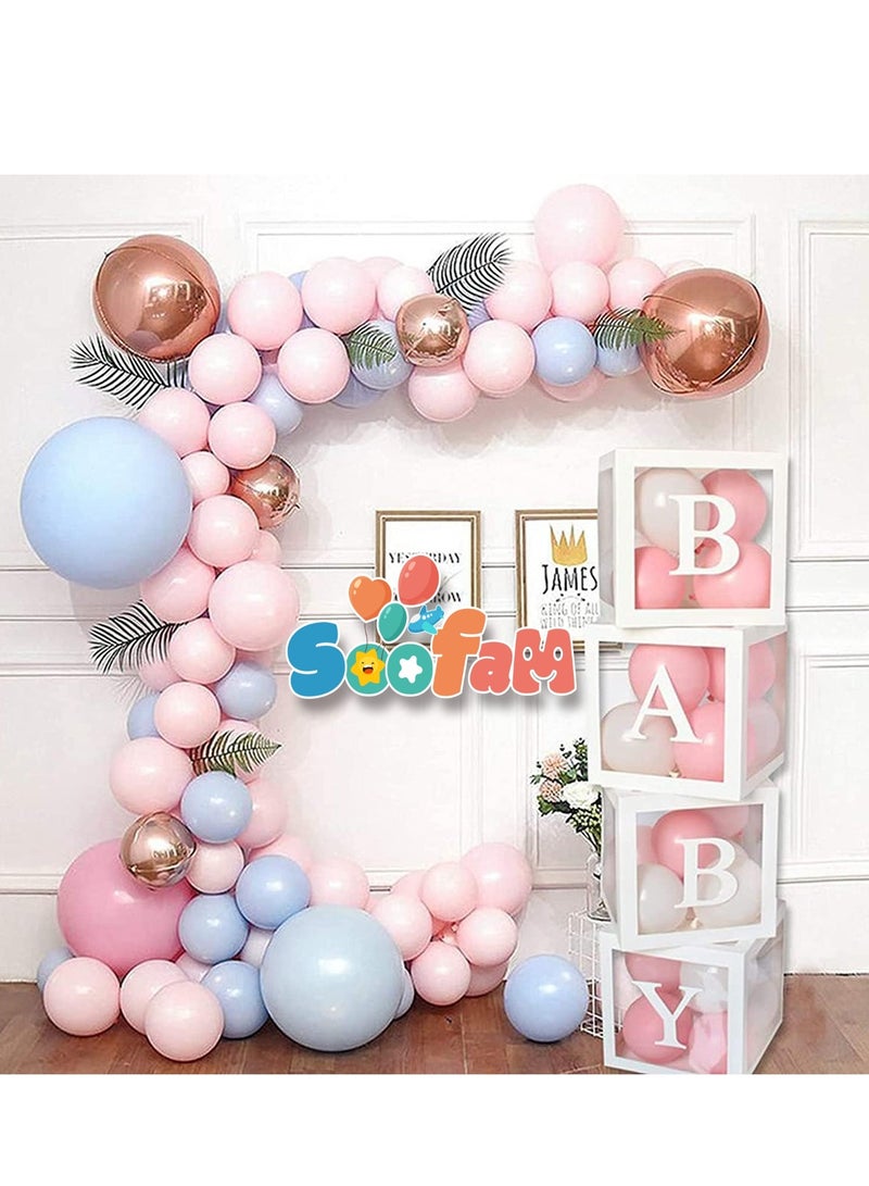 Soofam Birthday Party Decoration Balloon Boxes，Gender Reveal Party Supplies Balloon Boxes with Letter Baby,Baby Boxes for Baby Shower Decorations Bridal Shower Decorations Decor  (BABY) - Image 4