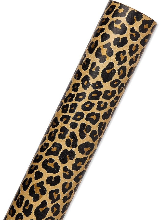 American Greetings Reversible Wrapping Paper Jumbo Roll, Leopard and Gold (1 Roll, 175 sq. ft.) - Image 4