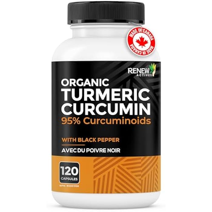 Renew Actives Turmeric Curcumin with Black Pepper – 600MG Turmeric Root, 100MG Curcuminoids per 2 Capsules – Supports Digestion, Liver Health, Joint Relief & Mobility – Made in Canada – 120 Capsules - Image 4