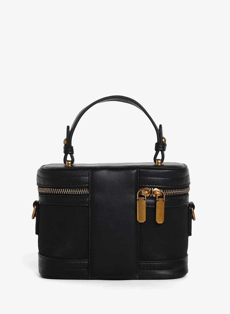 Haute Sauce  Women's The Velvet Oval Bucket Bag - Midnight Black for Women | Best Price UAE