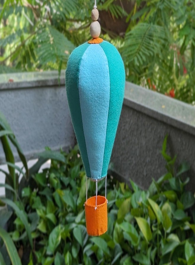 AGD Handmade زينة بالون هواء ساخن مصنوعة يدويًا من AGD، ديكور لطيف لغرفة الأطفال وحضانة الأطفال، زينة بالون هواء ساخن ثلاثية الأبعاد، هدية تذكارية لحفلة عيد ميلاد، زينة معلقة على قضيب ستارة أو مقبض باب السيارة أو سرير الأطفال (أزرق مائي، عبوة من قطعة واحدة) - Image 3