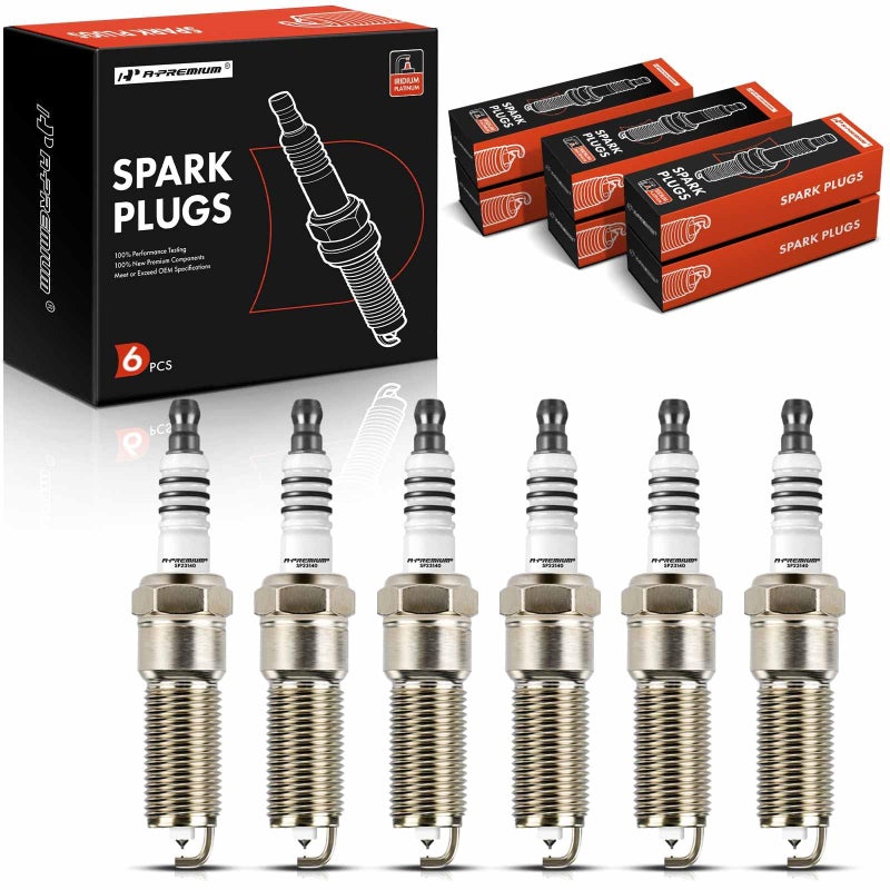 APremium Iridium Platinum Spark Plugs Compatible with Jeep Wrangler Dodge Grand Caravan Charger Avenger Caravan Magnum Stratus Chrysler Town Country 300 Sebring Voyager Pack of 6