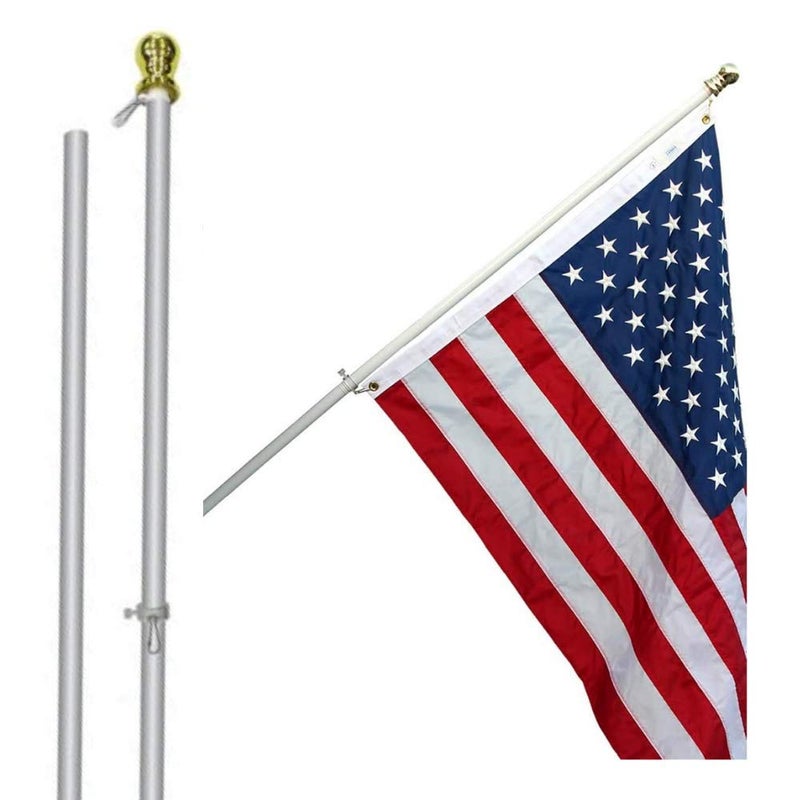 Flags Importer 6ft Spinning Flag Pole  Silver 