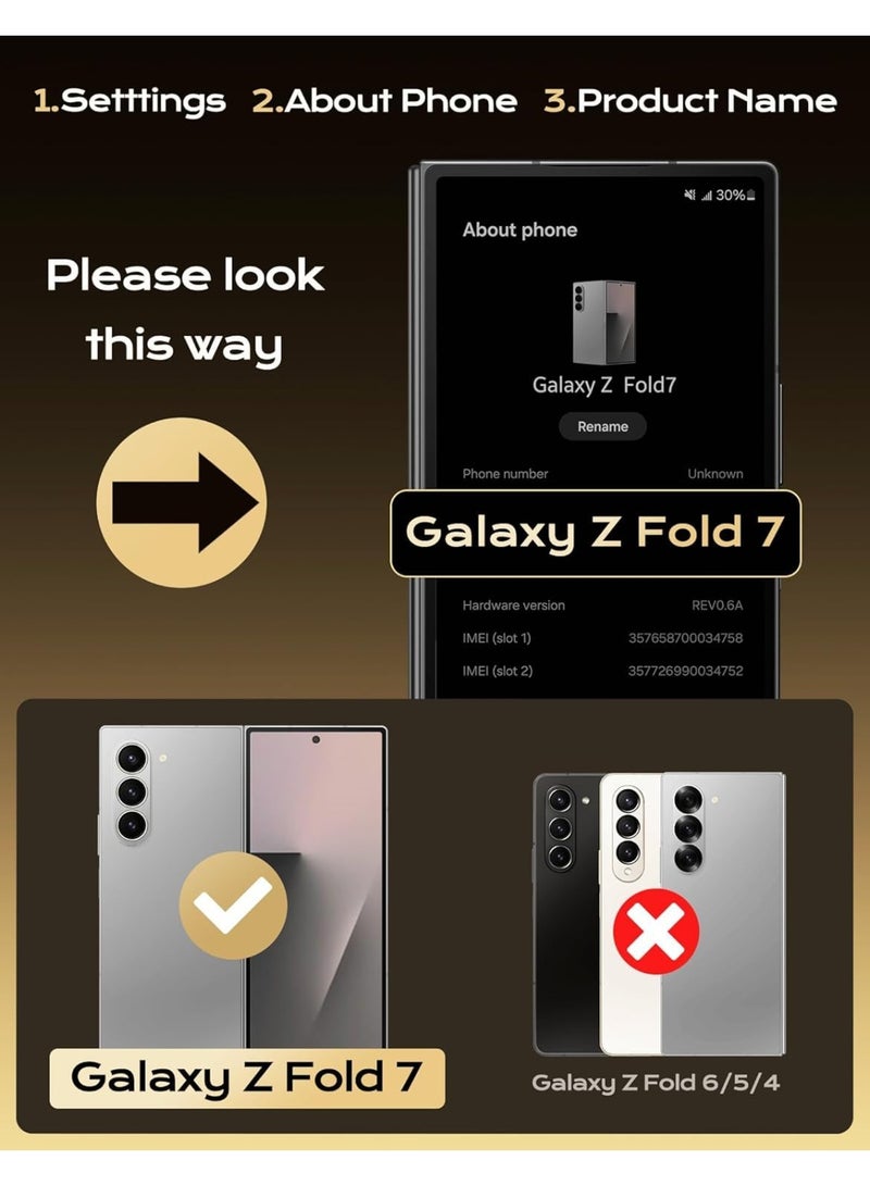 واقي شاشة لهاتف Samsung Galaxy Z Fold 7، زجاج أمامي مقوى، تغطية كاملة، حماية شاشة 9H، مقاوم لبصمات الأصابع والخدش لهاتف Samsung Galaxy Z Fold 7 - Image 2