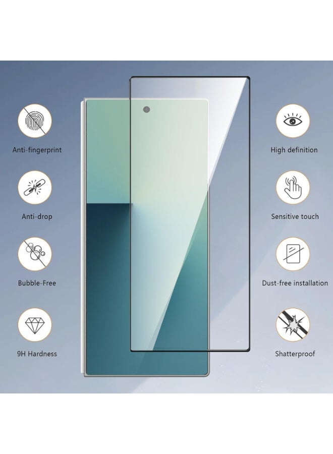 واقي شاشة لهاتف Samsung Galaxy Z Fold 7، زجاج أمامي مقوى، تغطية كاملة، حماية شاشة 9H، مقاوم لبصمات الأصابع والخدش لهاتف Samsung Galaxy Z Fold 7 - Image 3