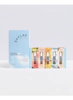 Skylar Skylar Eau de Parfum Discovery Spray Sampler Gift Set  Hypoallergenic  Clean Perfume for Women  Men Peach Fields Vanilla Sky Lime Sands Salt Air Coconut Cove  5 15mL Spray Bottles 