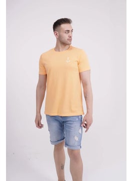 The Socks Company 23SCTS223U Anchor Embroidered Crew Neck Orange Tshirt  - Image 1