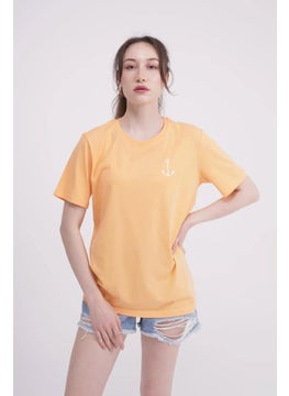 The Socks Company 23SCTS223U Anchor Embroidered Crew Neck Orange Tshirt  - Image 5
