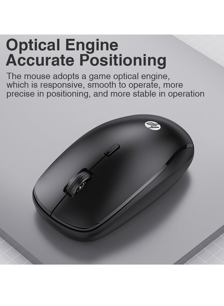 HP مجموعة لوحة مفاتيح وماوس لاسلكية CS500 مع 104 أغطية مفاتيح، توصيل وتشغيل، تصميم مريح للفأرة للمكتب والمنزل والكمبيوتر الشخصي والكمبيوتر المحمول - Image 5