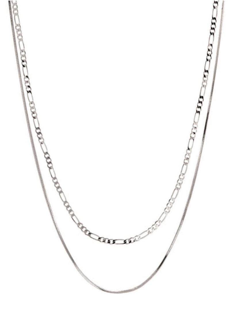 Cecilia Chain Necklace-Silver