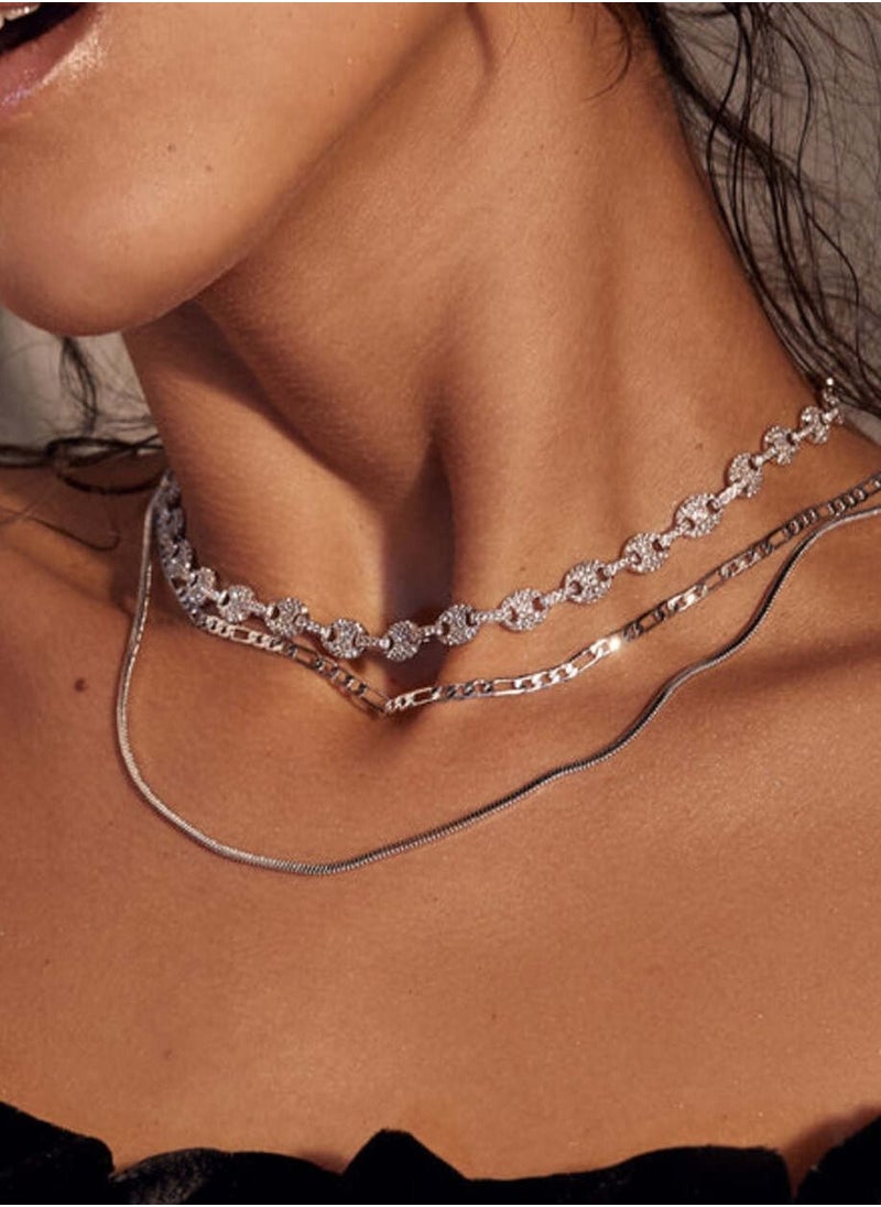 Cecilia Chain Necklace-Silver