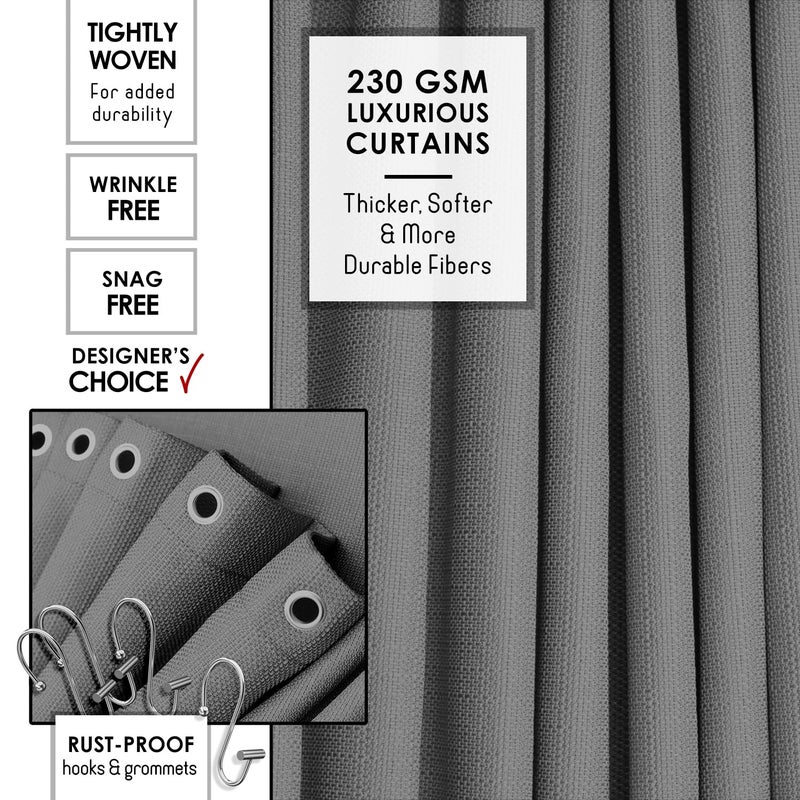 Clara Clark Grey Bathroom Set - Bathroom Sets with Shower Curtain and Rugs, 21PC Bathroom Accessory Set, Shower Curtain Set with Soap Dispenser & Toothbrush Holder - Image 4