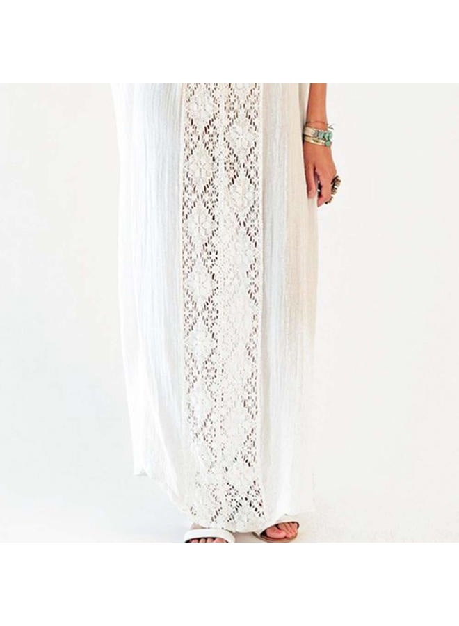 YouKD Cotton Hollow Up Floral Loose Caftan Boho Beach Bikini Cover Up Dress Plus Size Loungewear for Women - Image 4