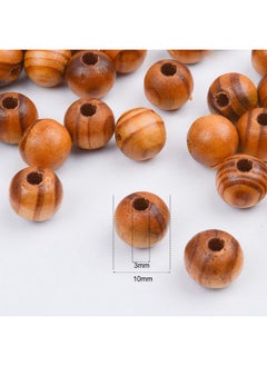 BronaGrand BronaGrand 200pcs 10mm Wood Round Bead Natural Wood Spacer Beads Wooden Beads for Jewelry Making DIY  - Image 4