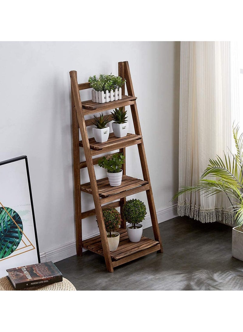 LINGWEI Wooden Foldable Flower Stand Brown 42x112x32.5cm - Image 2