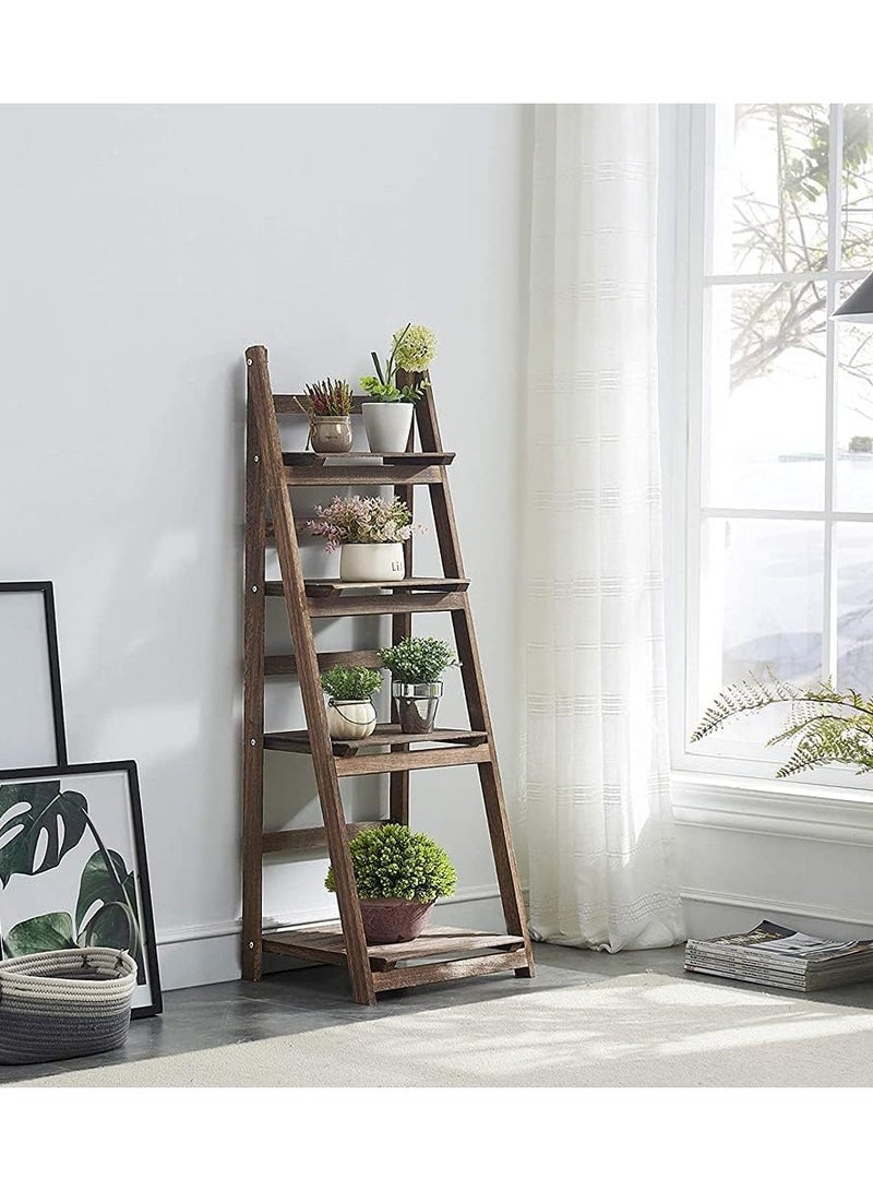 LINGWEI Wooden Foldable Flower Stand Brown 42x112x32.5cm - Image 3