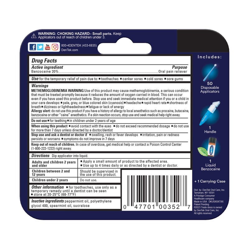 DenTek Instant Oral Pain Relief Maximum Strength Kit for Toothaches | 50 Count - Image 3