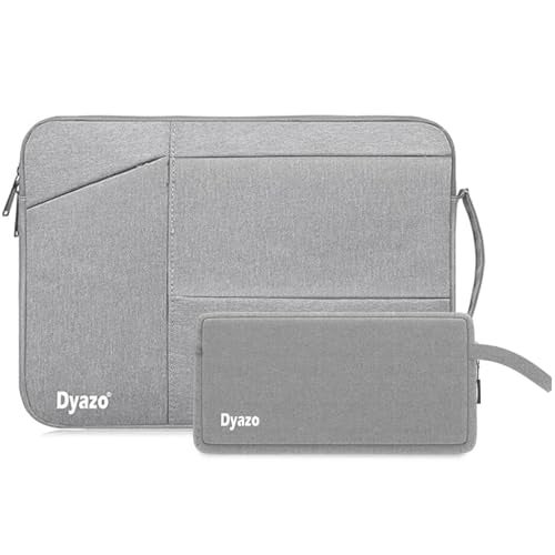 Dyazo 14.1 Inch Laptop Sleeve/Case Cover with Charger Pouch Compatible for HP, Acer, Asus, Samsung, Razer, Microsoft, MacBook & Other All Note Book & Laptops (Grey) (Three Pocket 14.1 (Grey)) - Image 1