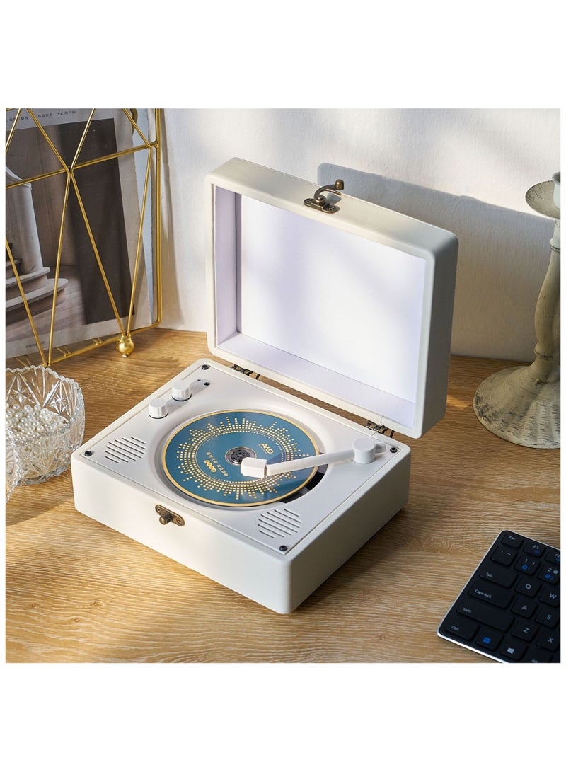 Portable retro album Bluetooth player, birthday gift, audio integrated CD player  - Image 1