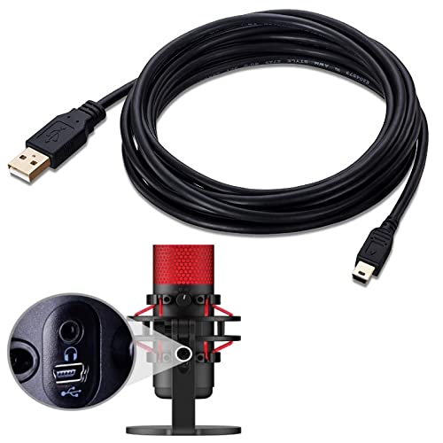 ienza Long 10FT Mini-B USB Cable Cord Wire for HyperX Quadcast USB Condenser Gaming Microphone (Note: Not for QuadCast S, Not Compatible with All HyperX Microphones, Please See Product Pictures) - Image 5