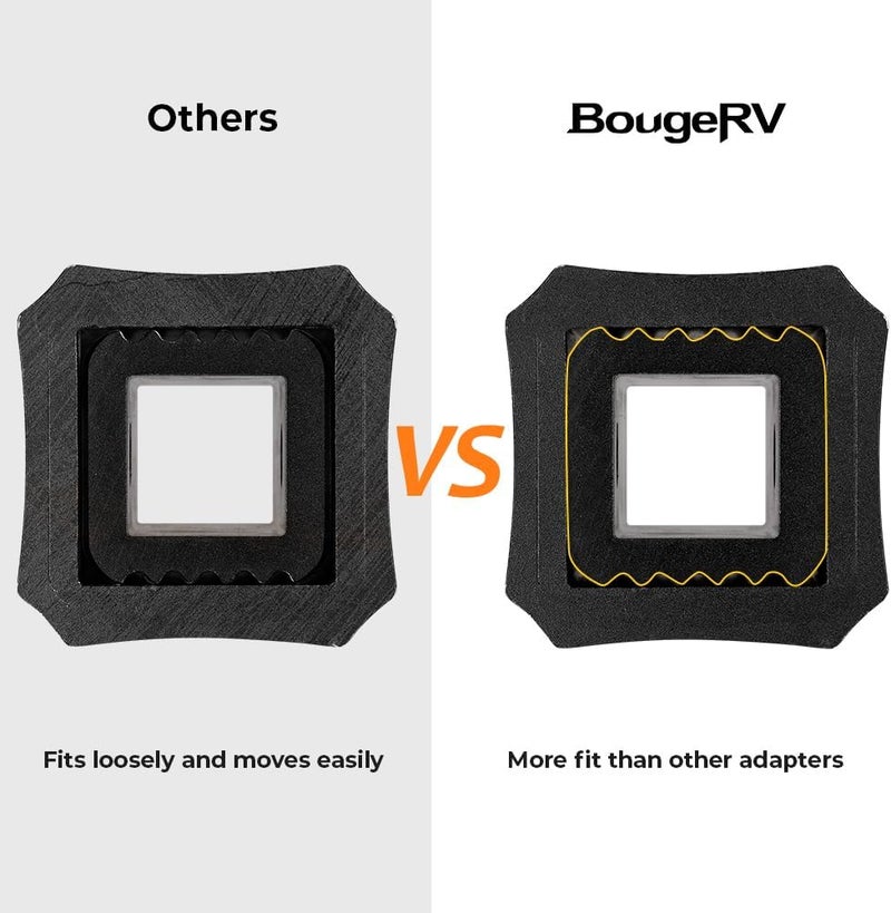 BougeRV 2 inches to 1-1/4 inches Trailer Hitch Adapter 2" to 1.25" Hitch Adapter Insert Sleeve Receiver Converter, Making Bike Rack and Cargo Carrier Fits Rear Trailer Hitch, Fits 1/2“ Hitch Lock Pin - Image 5