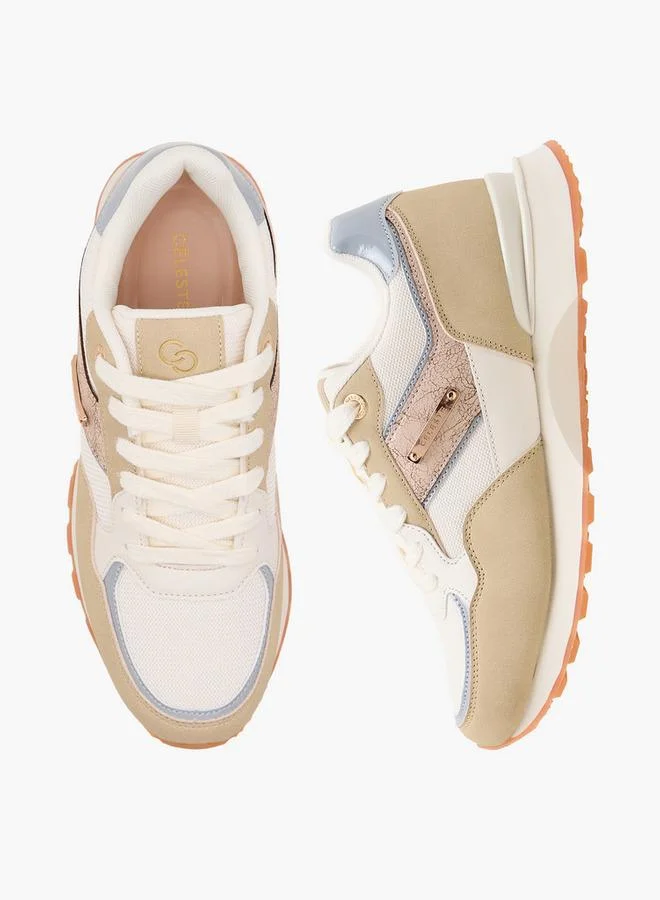 سيليست Women Panelled Lace-Up Sneakers