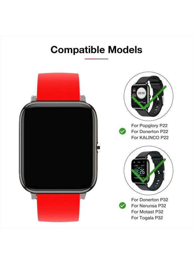 YHC Smart Watch Bands for P32 P22 P36, 20mm Replacement Bands Compatible with Smartwatch Men and Women  - Image 2
