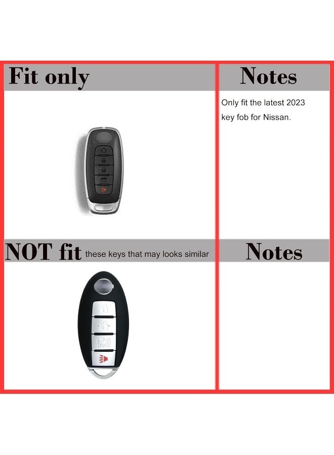Zorratin TPU Remote Smart Key Fob Case Cover Protector for new Type Remote Key for Nissan Rogue Pathfinder X-trail 2023 2024 - Image 2