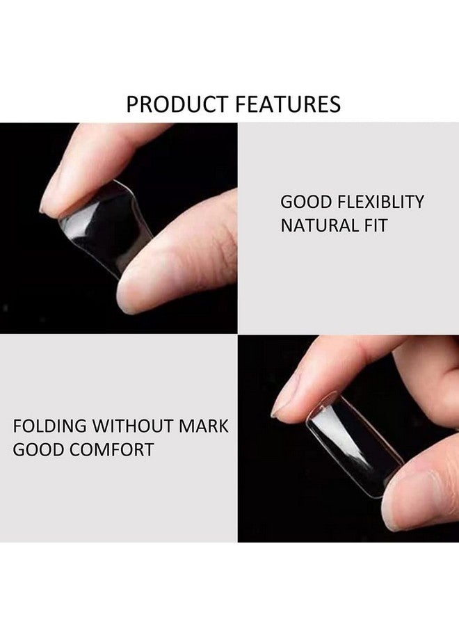 Belicia Pabulum 100Pcs/Pack Clear False Nails Tips Full Cover Stiletto Fake Nails Press On Soak Off Nail Tips Short For Women Nail - Image 2