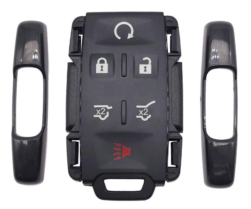 Horande Horande 6 Buttons Replacement Key Fob Cover Case fits for GMC Yukon Sierra Canyon Chevy Suburban Tahoe Silverado Colorado Keyless Entry Key Fob Shell (Black) - Image 2