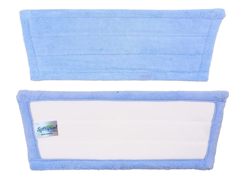 SOFTSPUN Microfiber Wet Dry Cleaning Mop Fastener Refill Sky Blue 18inch - Image 1