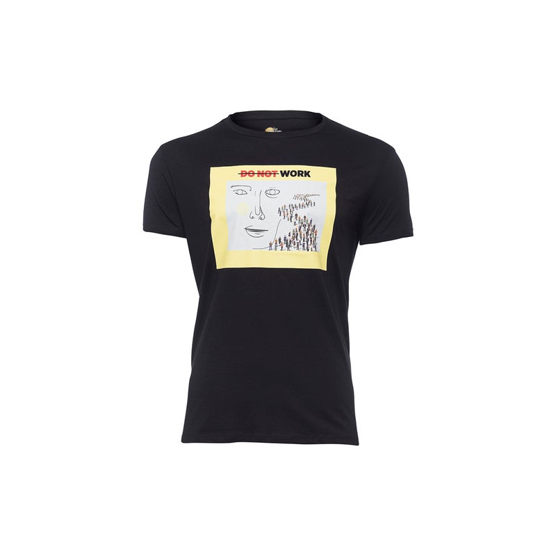 Faces Crew Neck T-Shirt, Printed Male T-shirt, Cotton, XLarge Size - Image 1