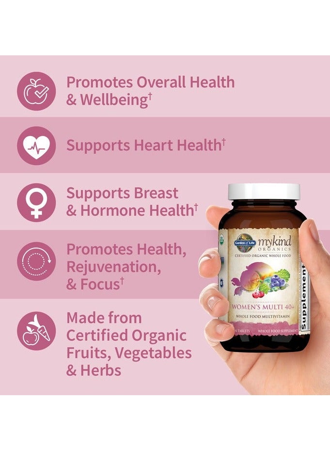 Garden Of Life Mykind Organics Women's Multi 40+ Whole Food Multivitamin 60 Vegan Tablets - Image 3