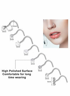 Excefore 40 PCS 20G Nose Rings for Women Nose Piercings Jewelry Gold Nose Rings Hoops Nose Studs Screw for Women Men  - Image 5