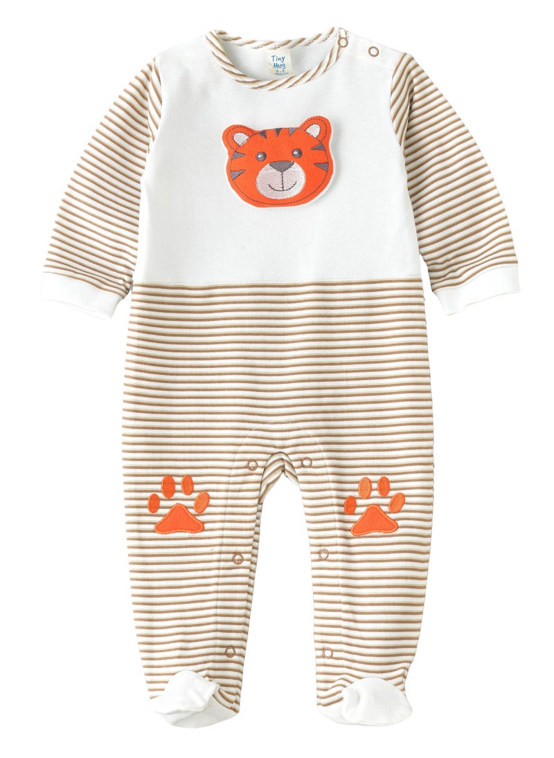 Tiny Hug Sleepsuit of Cotton for Boys, Soft and Comfortable Cotton, Perfect for Everyday Wear and Easy Diaper Changes  - Image 1