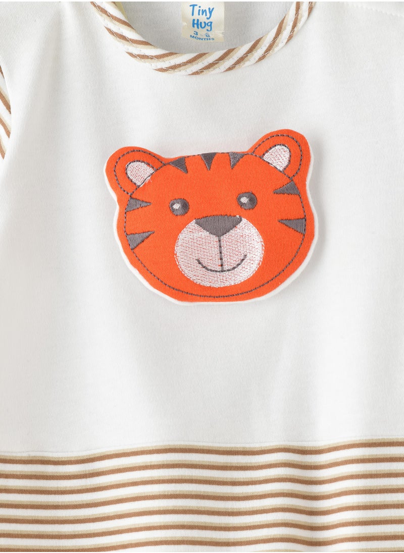 Tiny Hug Sleepsuit of Cotton for Boys, Soft and Comfortable Cotton, Perfect for Everyday Wear and Easy Diaper Changes  - Image 3