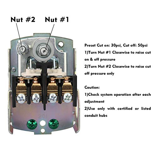 Solimeta Air-Pump Pressure Switch 30-50 psi Pressure Setting, Pressure Switch for Water Pump, Well Pressure Switch, Pump Pressure Switch - Image 4